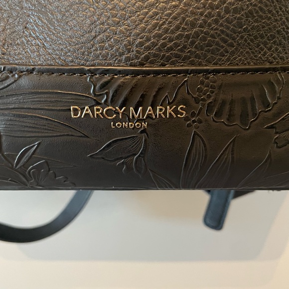 Darcy Marks London Black Embossed Vegan Leather Backpack - Picture 2 of 11